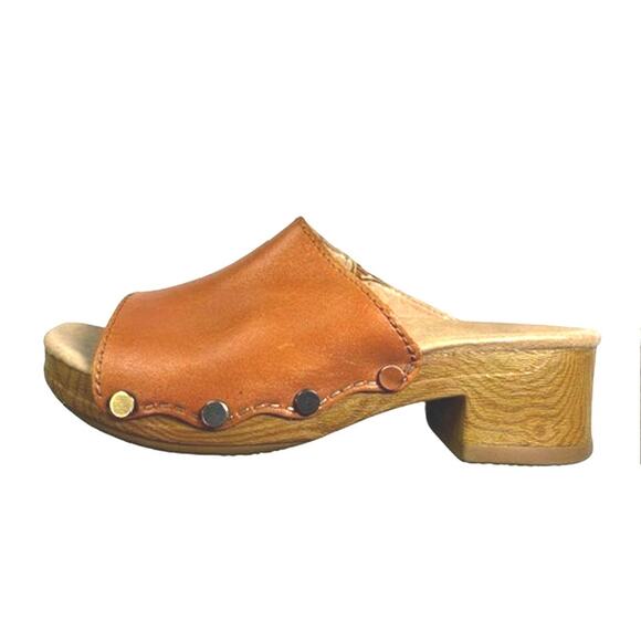 Dansko Giana Slide Sandal Clogs | Womens EU 39 (9 US) Tan Leather - Picture 3 of 11